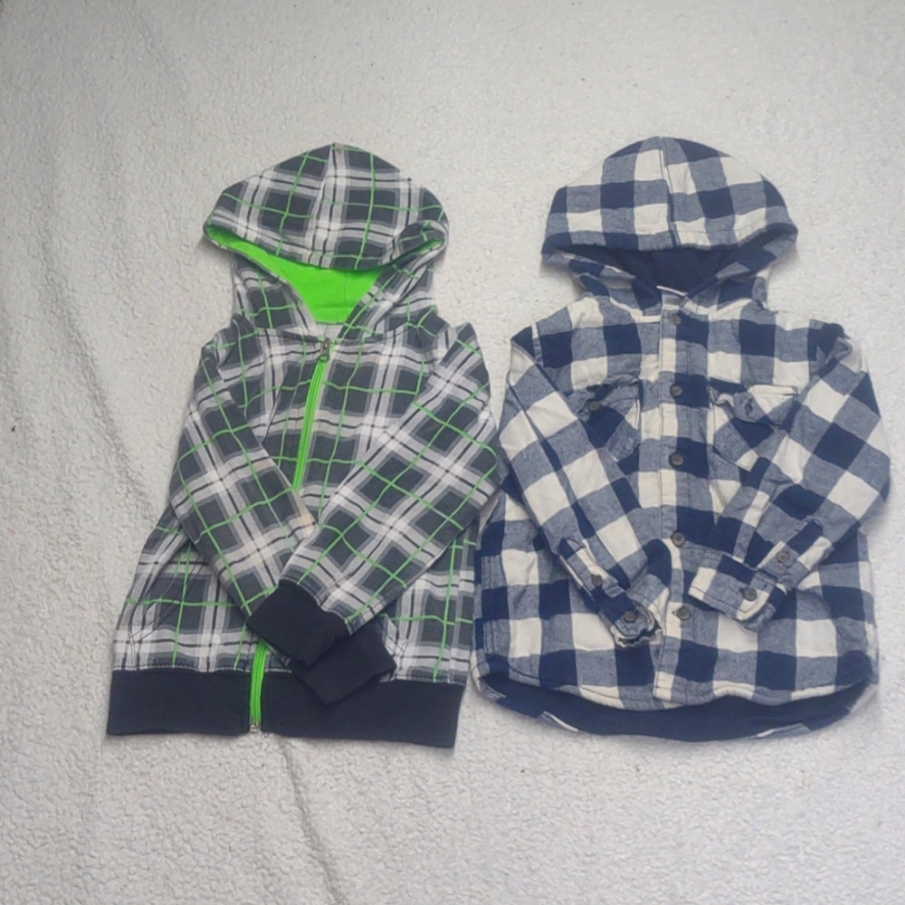 Kids 3t and 4t plaid Chore Jackets zip up and button up Gymboree and swiggies